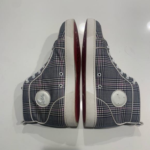 Christian louboutin Louis rantus high top sneaker plaid size 46 - Picture 3 of 8